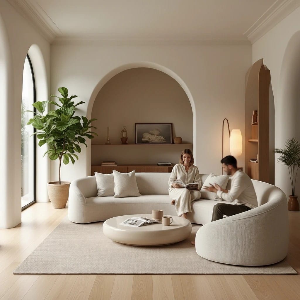 Home Atelier Curved Modern Living Room Sofa