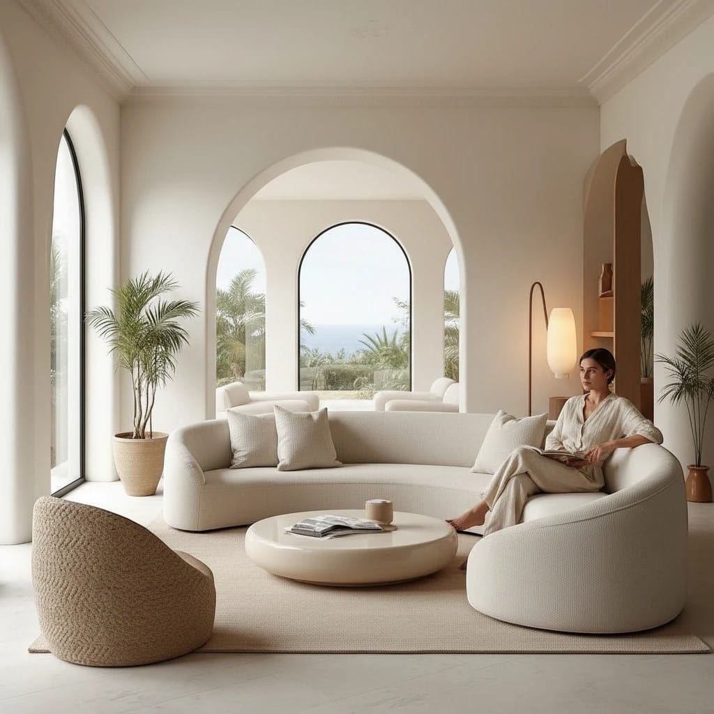 Home Atelier Curved Modern Living Room Sofa