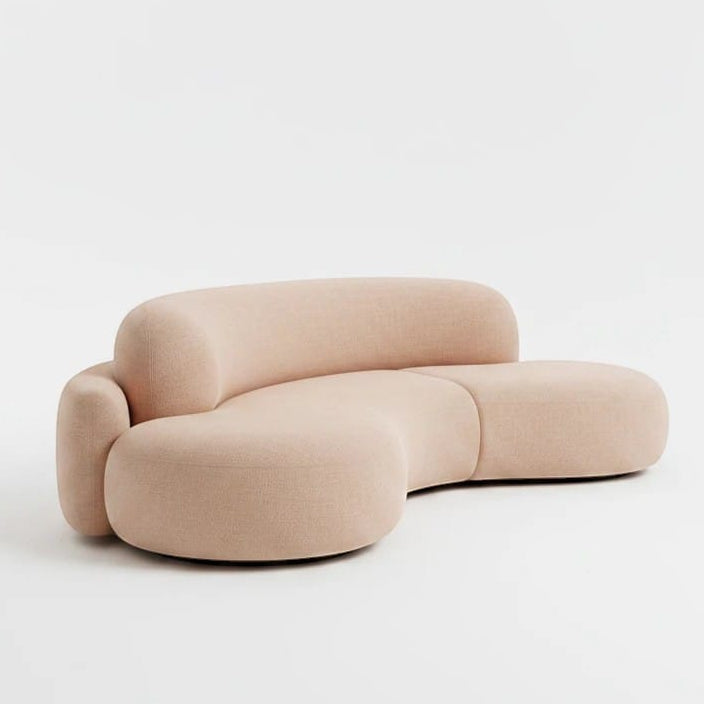 Home Atelier Curved Modern Living Room Sofa and Accent Chair Set