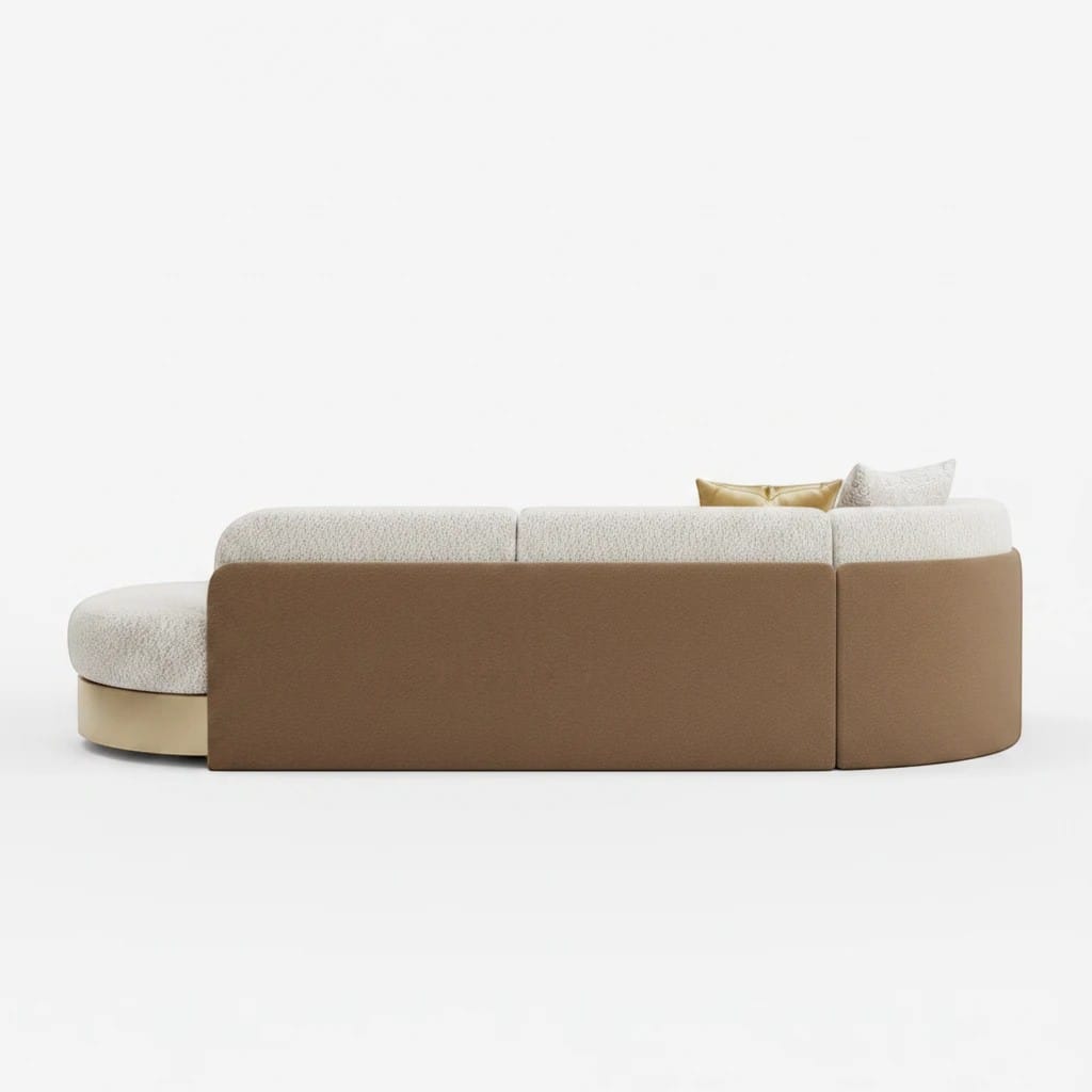 Home Atelier Curved Modern Sectional Sofa for Living Room