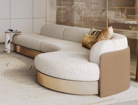 Home Atelier Curved Modern Sectional Sofa for Living Room