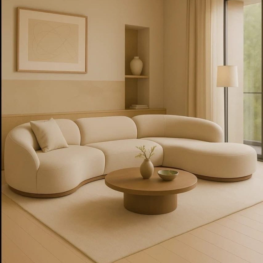 Home Atelier Curved Modern Sectional Sofa for Living Room