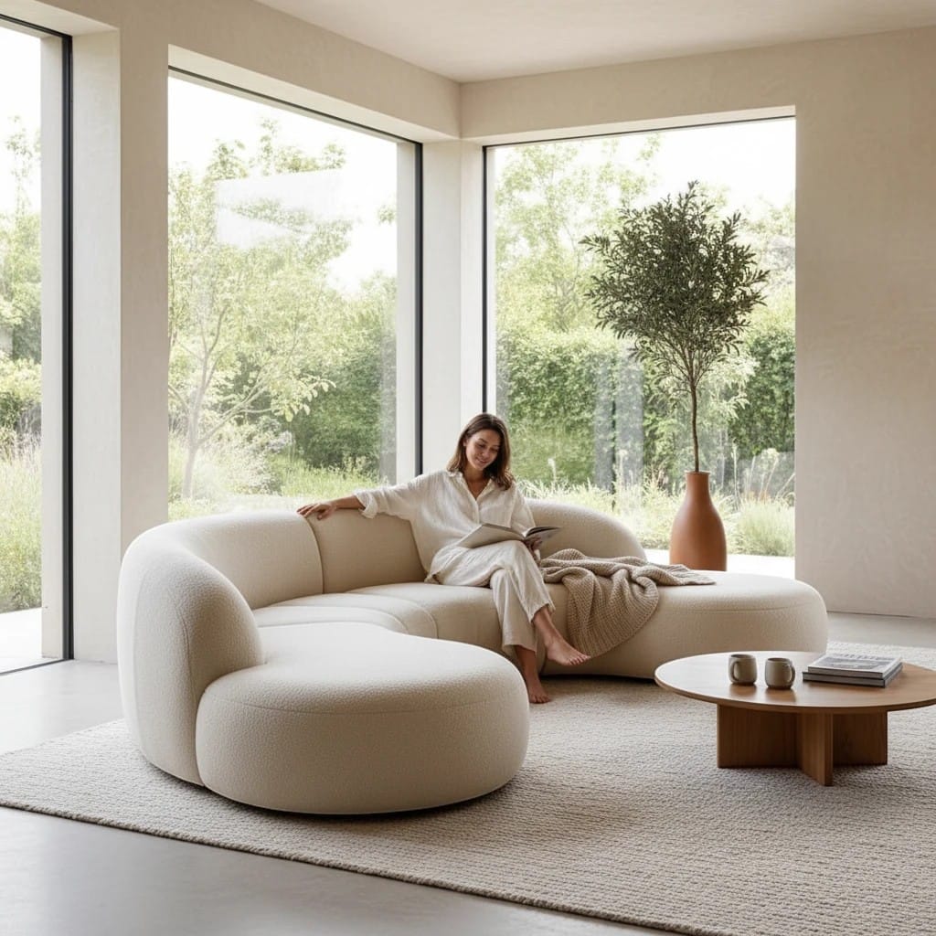 Home Atelier Curved Modular Sectional Sofa for Modern Living Room