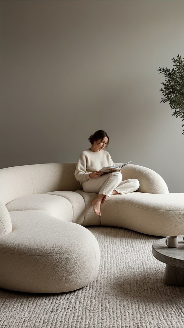 Home Atelier Curved Modular Sectional Sofa for Modern Living Room