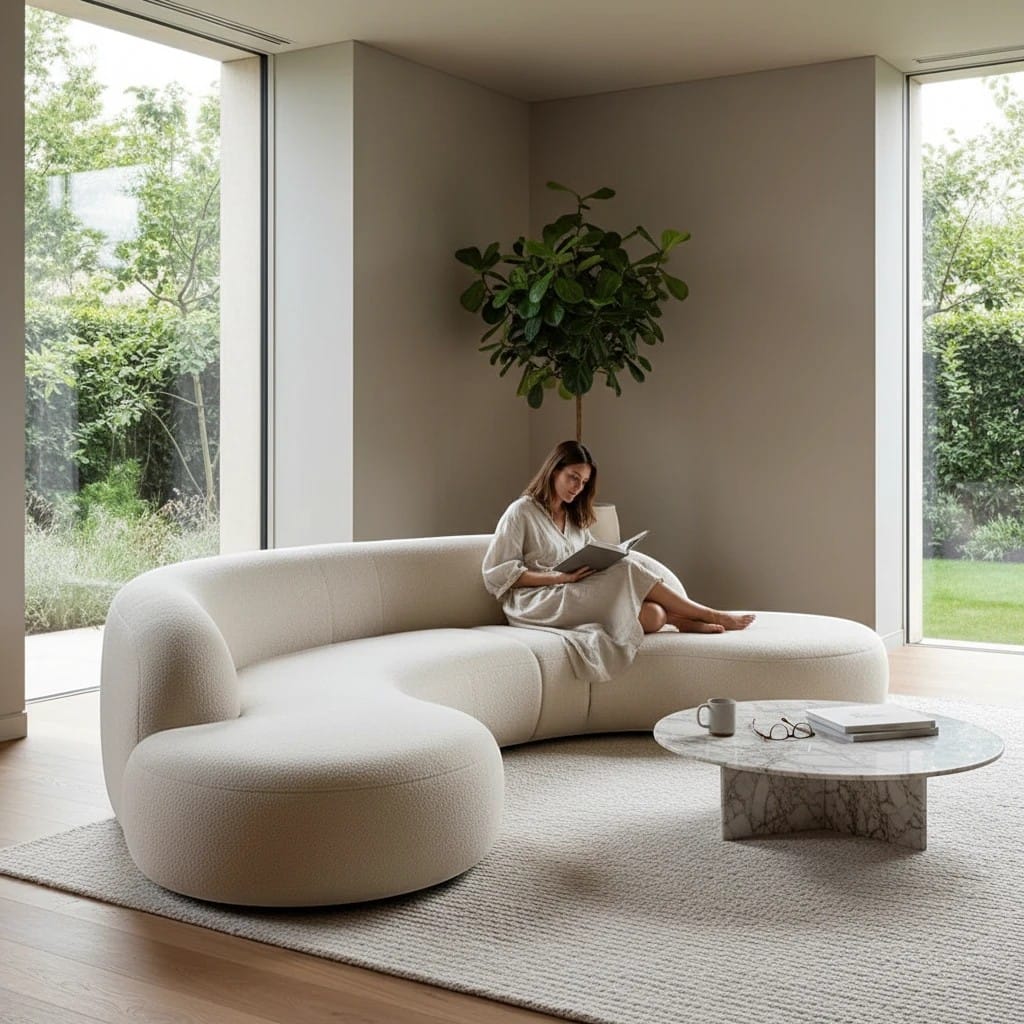 Home Atelier Curved Modular Sectional Sofa for Modern Living Room