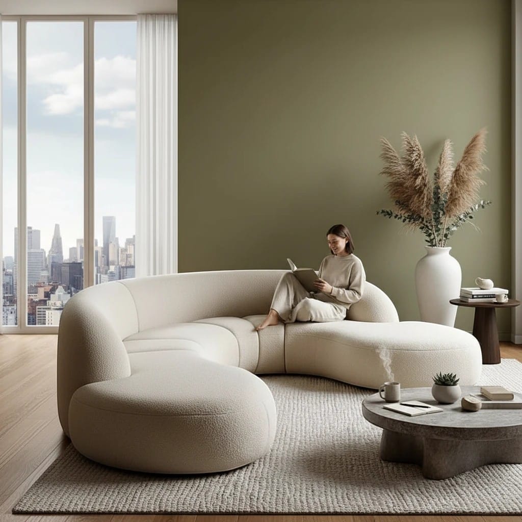 Home Atelier Curved Modular Sectional Sofa for Modern Living Room