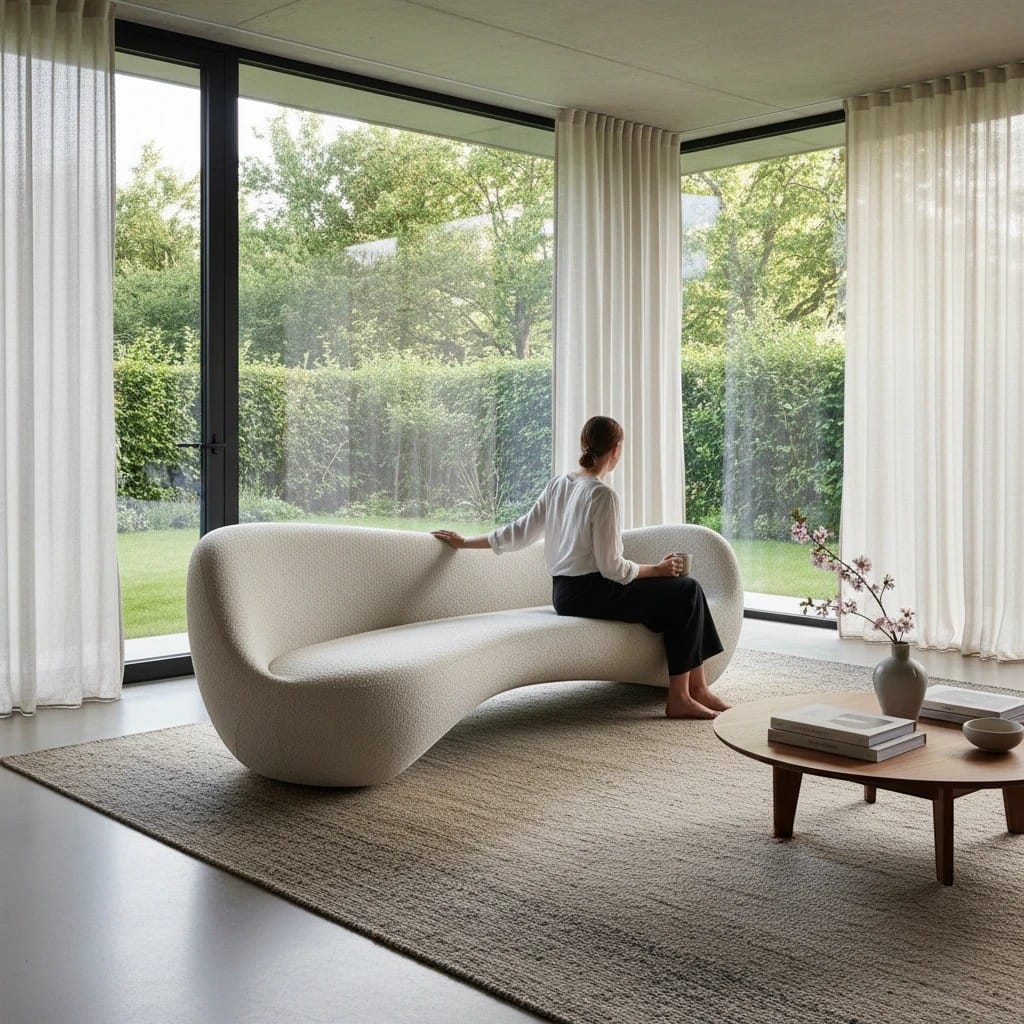 Home Atelier Curved Organic Modern Living Room Sofa