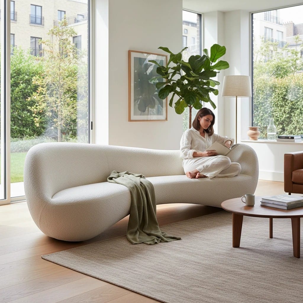 Home Atelier Curved Organic Modern Living Room Sofa