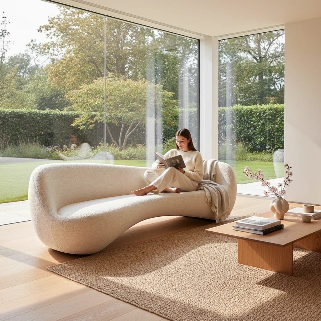Home Atelier Curved Organic Modern Living Room Sofa
