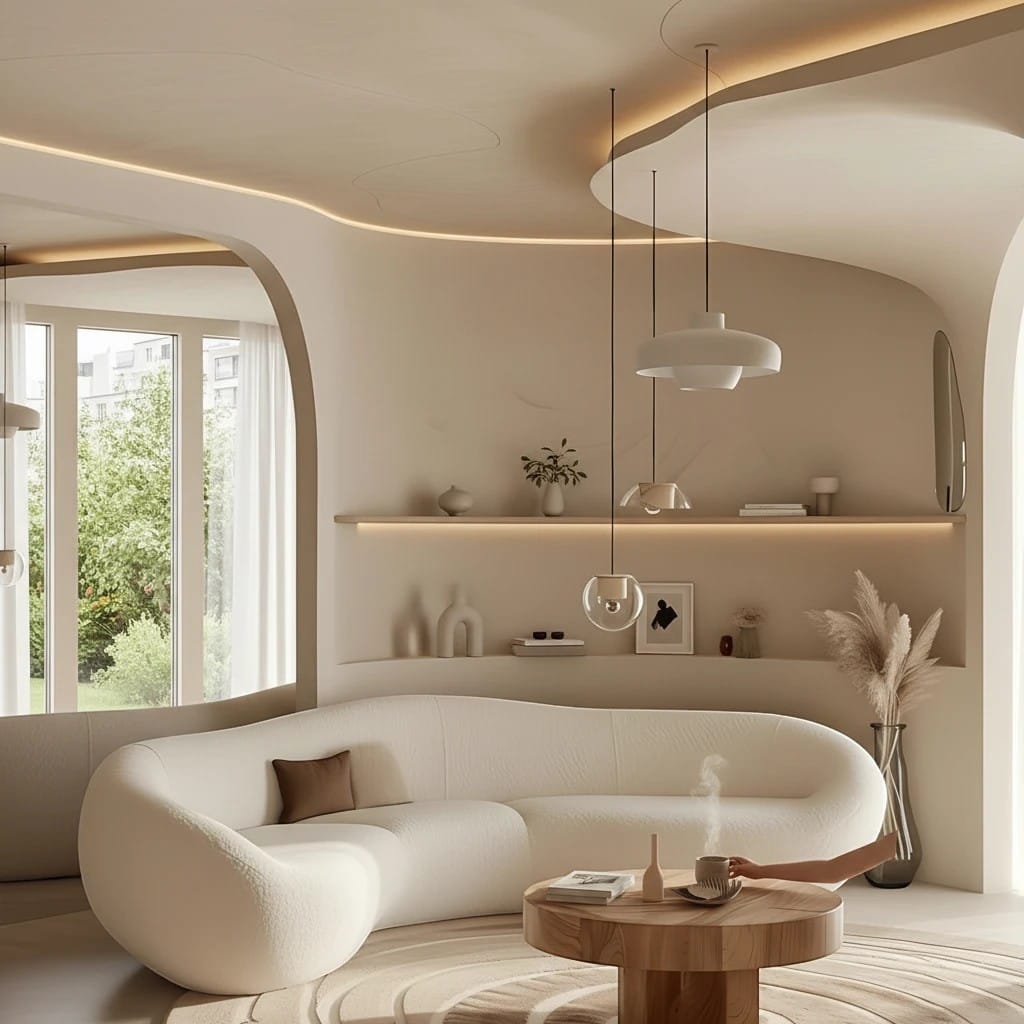 Home Atelier Curved Organic Modern Living Room Sofa
