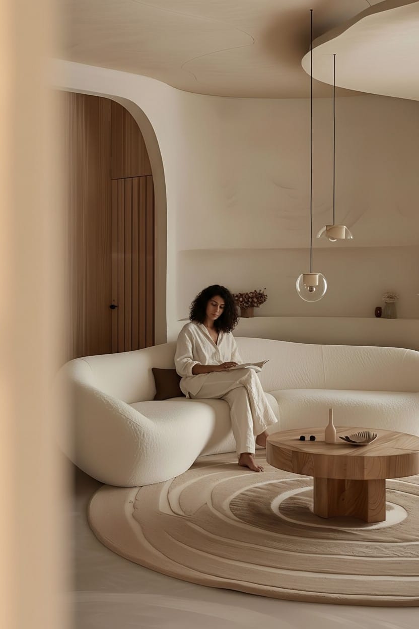 Home Atelier Curved Organic Modern Living Room Sofa
