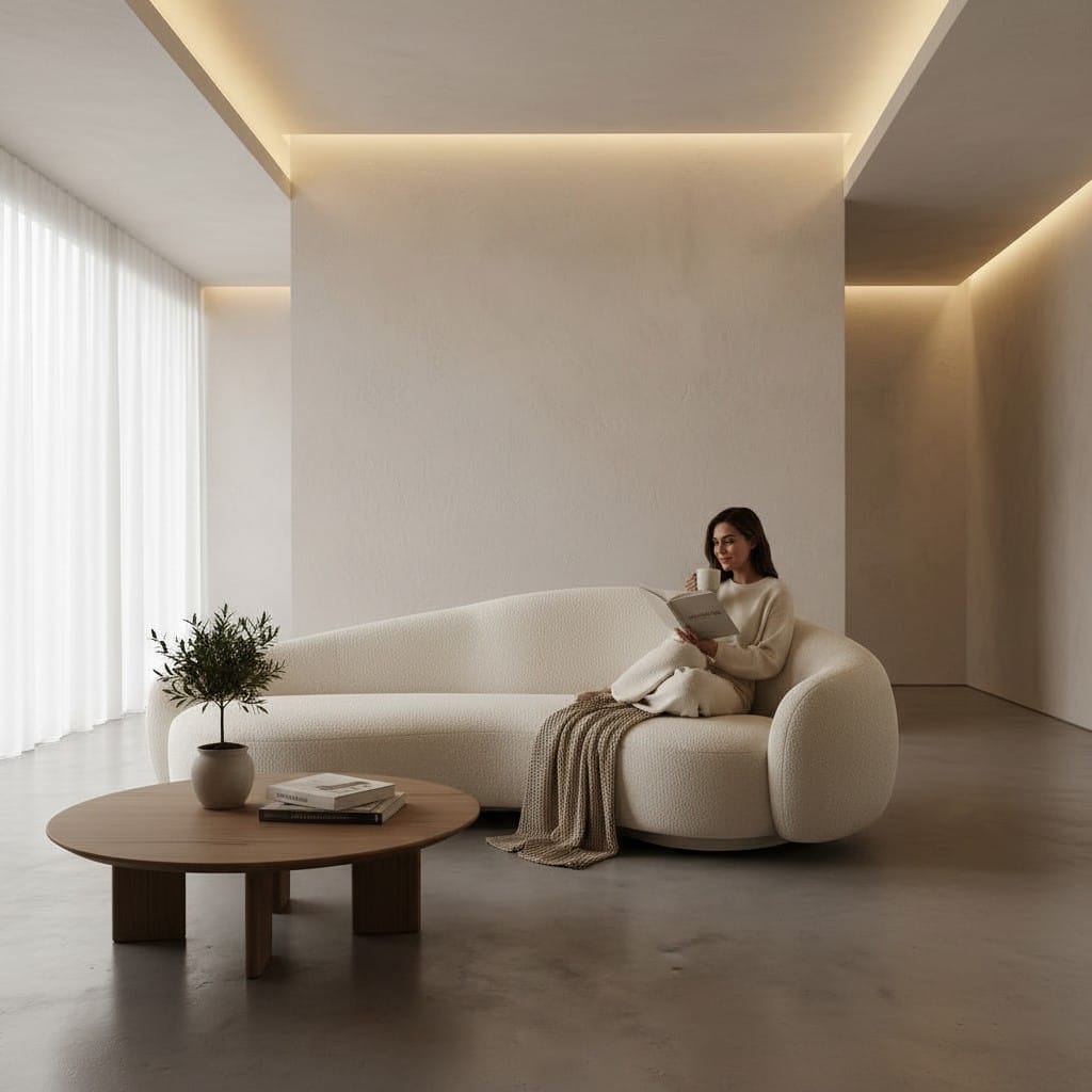 Home Atelier Curved Organic Shape Living Room Sofa