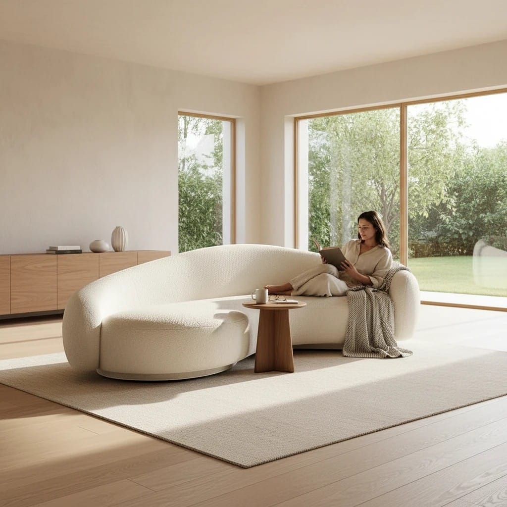 Home Atelier Curved Organic Shape Living Room Sofa