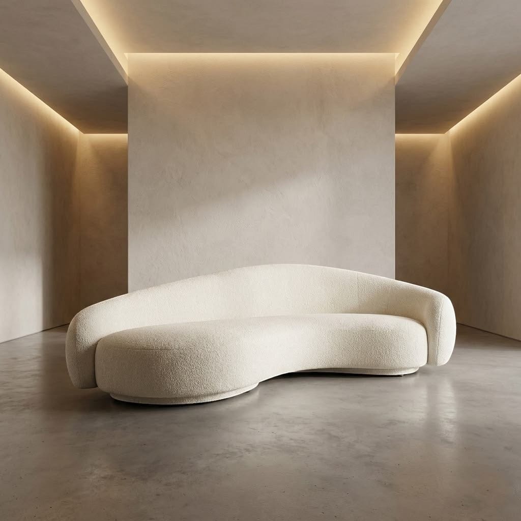 Home Atelier Curved Organic Shape Living Room Sofa