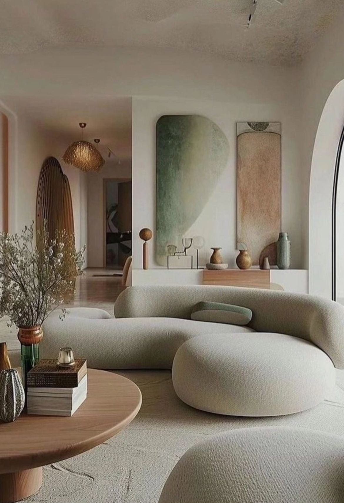 Home Atelier Curved Organic Shape Living Room Sofa