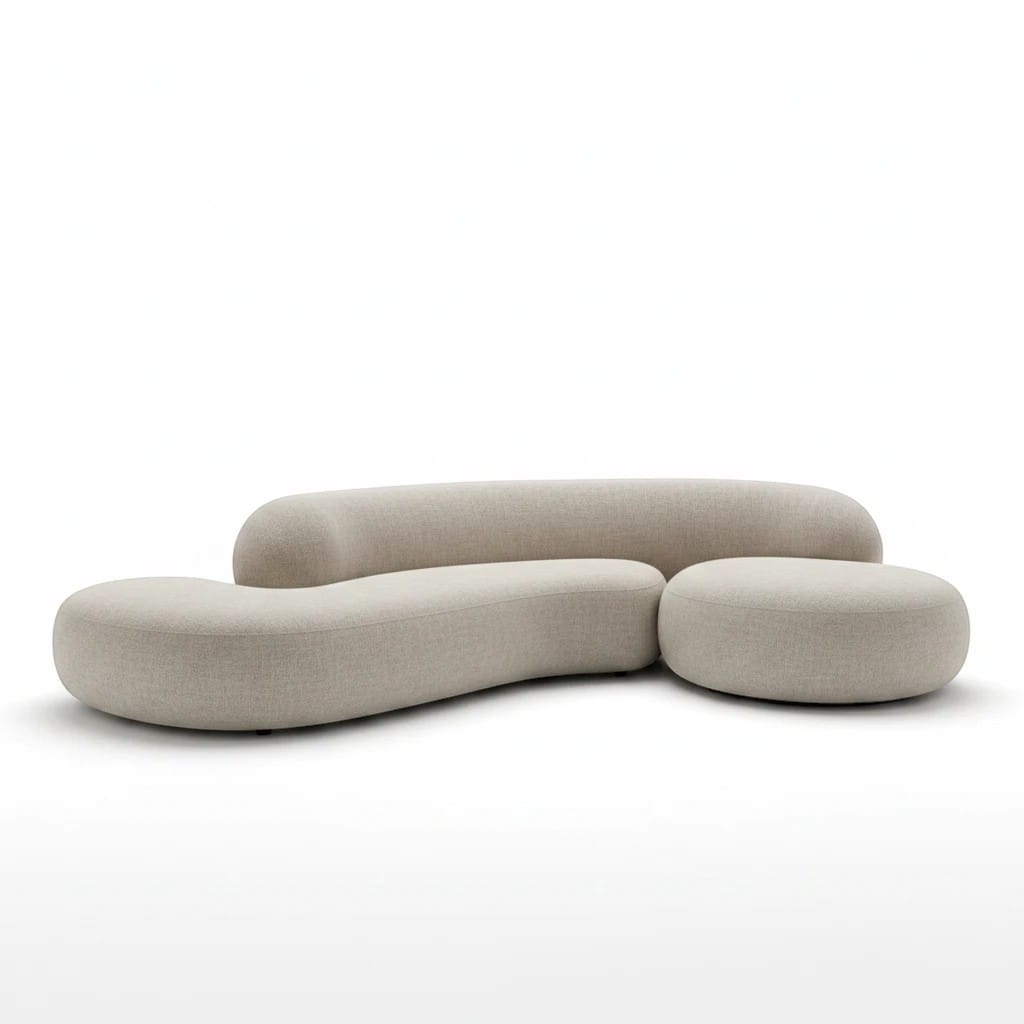 Home Atelier Curved Organic Shape Living Room Sofa