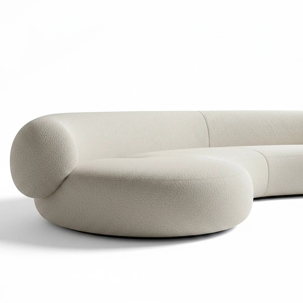 Home Atelier Curved Organic Shape Living Room Sofa