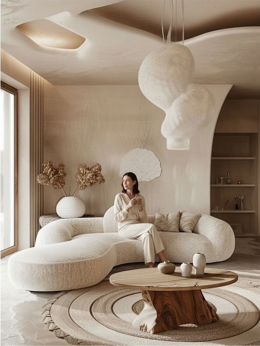 Home Atelier Curved Organic Shape Living Room Sofa