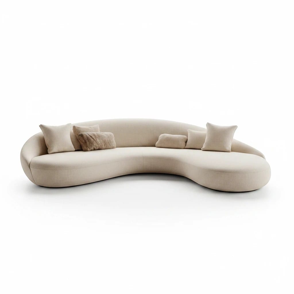 Home Atelier Curved Organic Shape Living Room Sofa