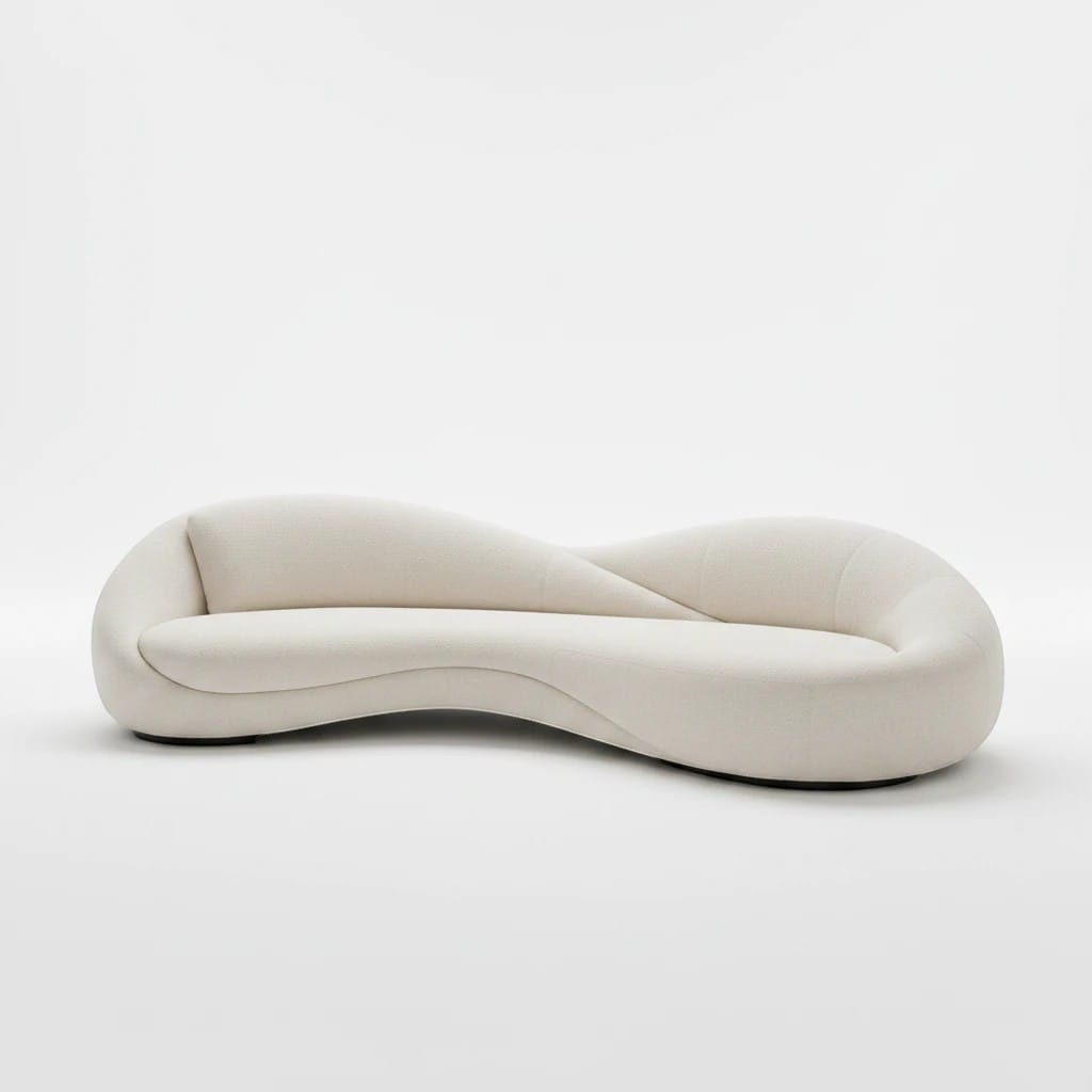Home Atelier Curved Organic Shape Living Room Sofa