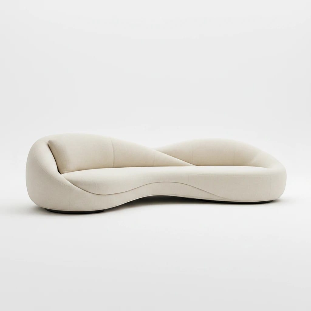Home Atelier Curved Organic Shape Living Room Sofa