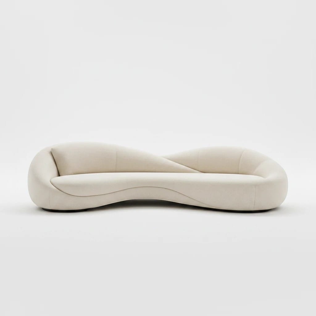 Home Atelier Curved Organic Shape Living Room Sofa
