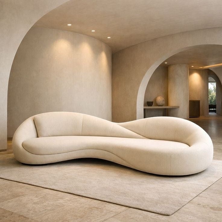 Home Atelier Curved Organic Shape Living Room Sofa