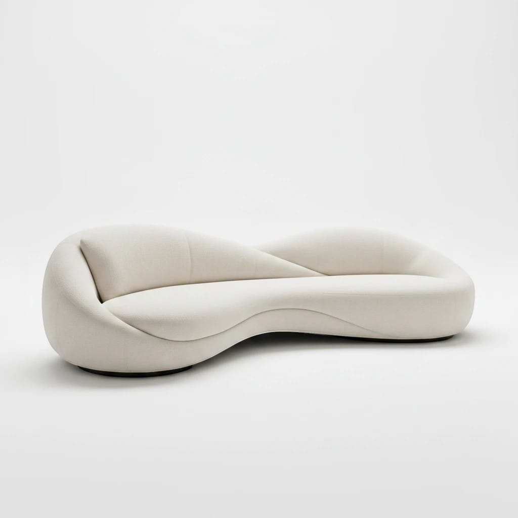 Home Atelier Curved Organic Shape Living Room Sofa