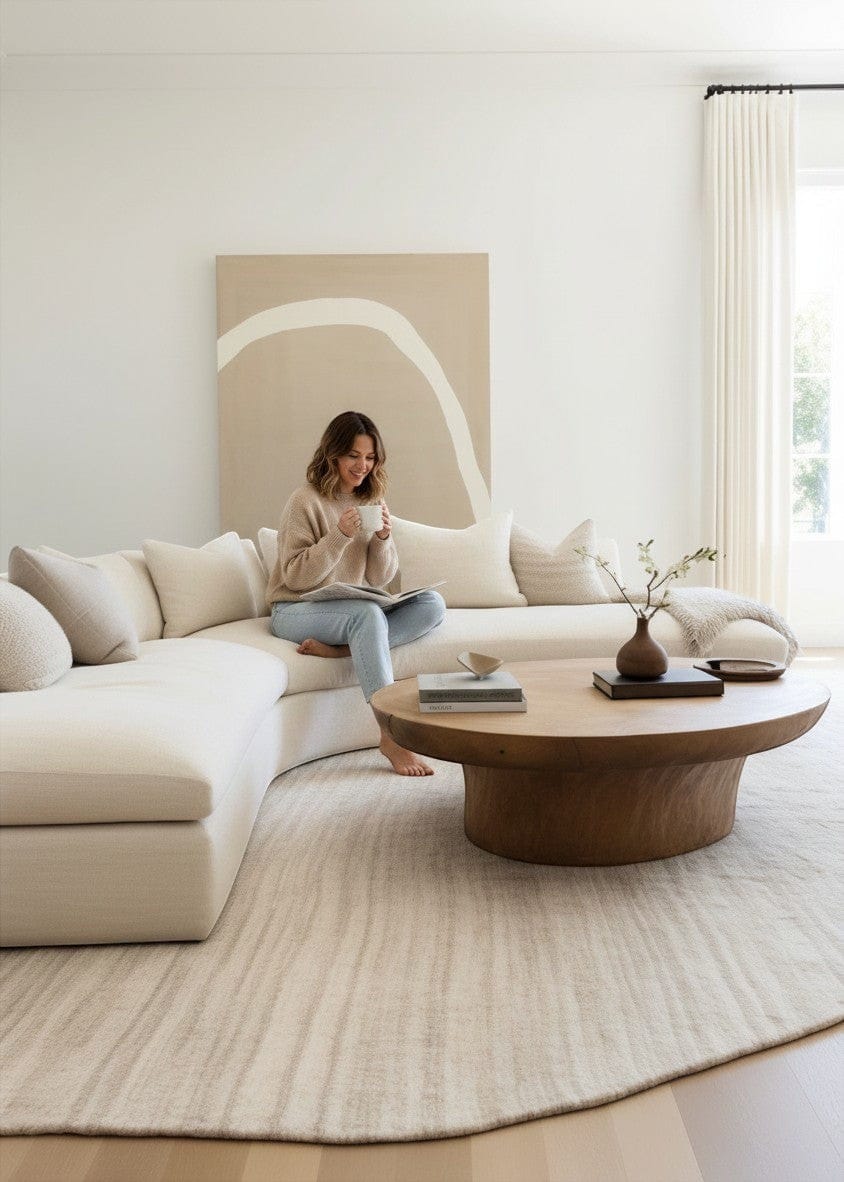 Home Atelier Curved Sectional Sofa for Living Room