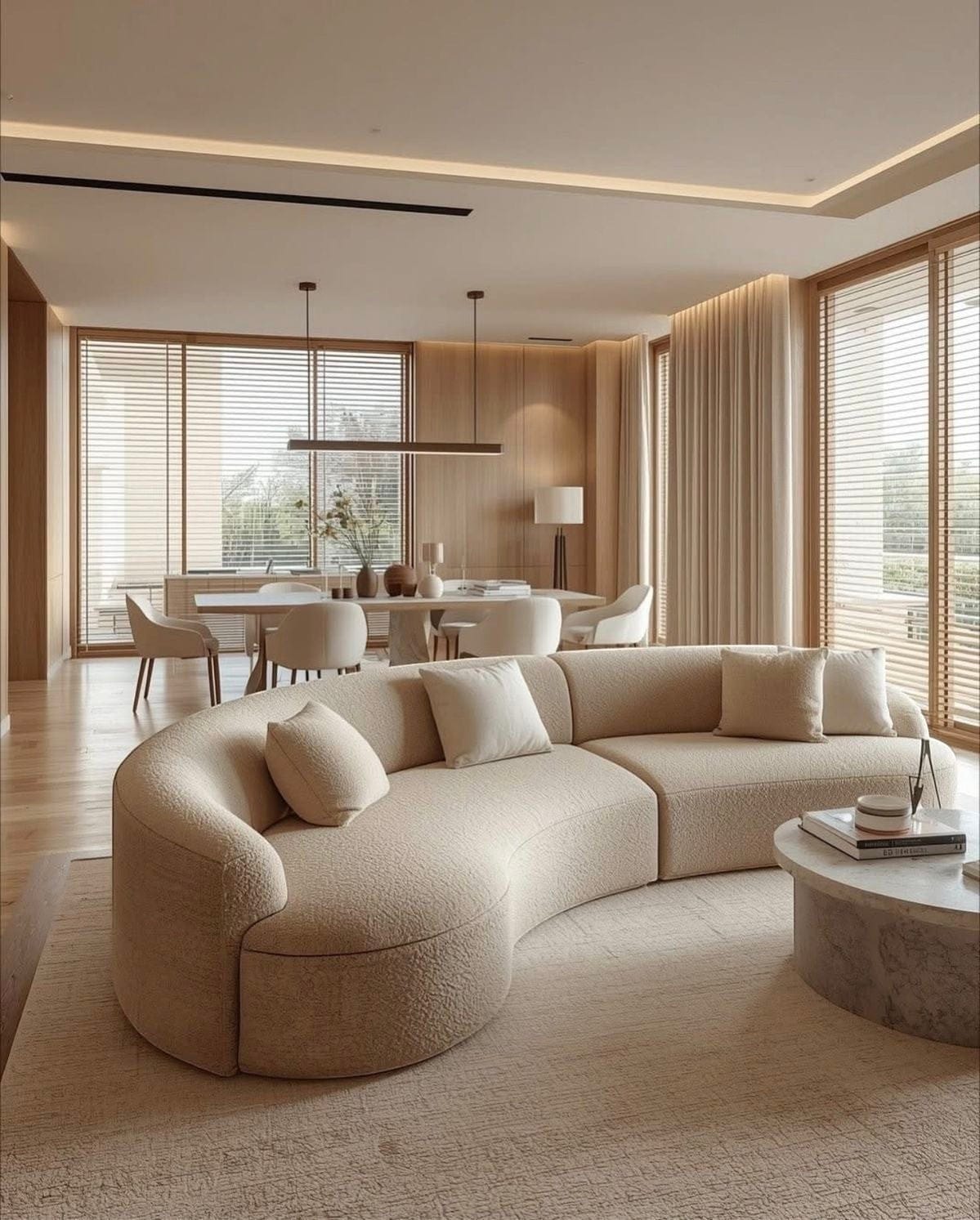 Home Atelier Curved Sectional Sofa for Modern Living Room