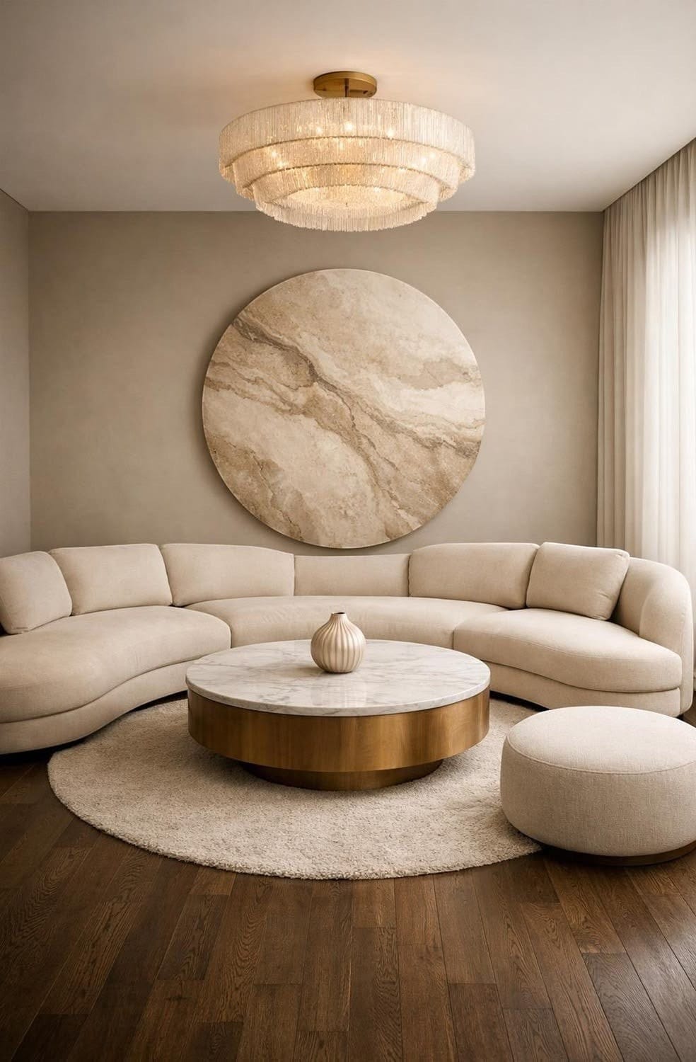 Home Atelier Curved Sectional Sofa for Modern Living Room