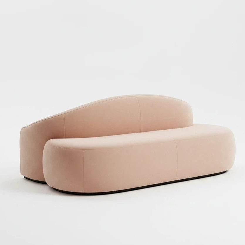 Home Atelier Curved Upholstered Contemporary Living Room Sofa