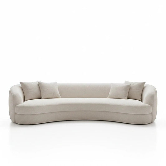 Home Atelier Curved Upholstered Living Room Sofa