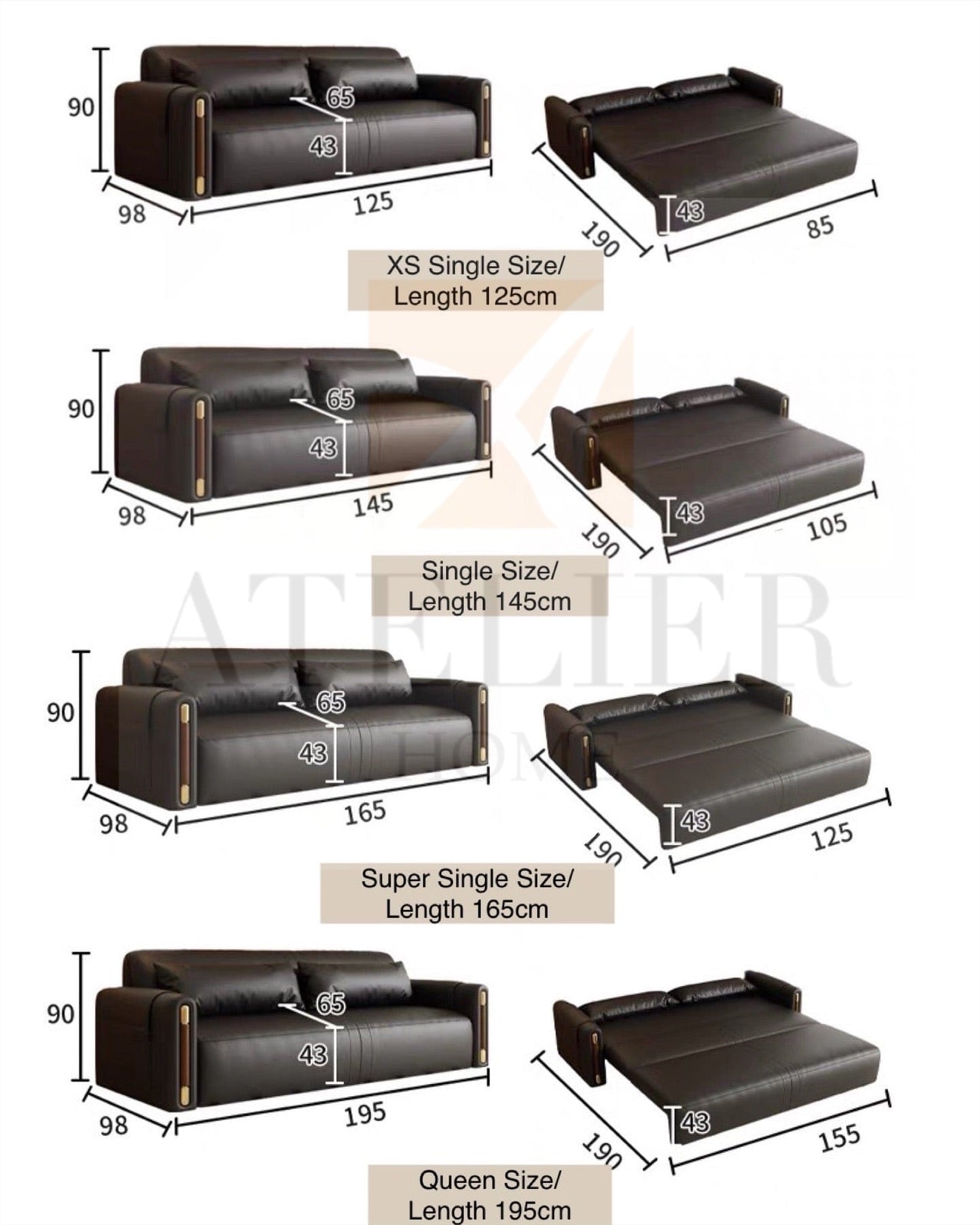 Home Atelier Damien Electric Sofa Bed