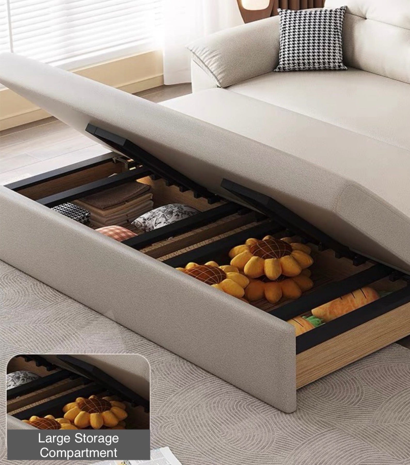 Home Atelier Danny Scratch Resistant Storage Sofa Bed
