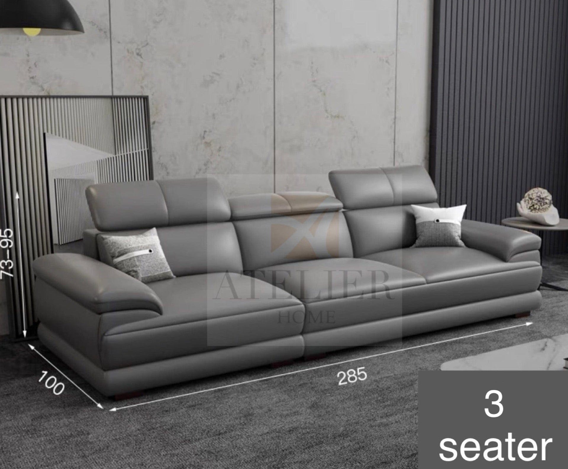Home Atelier Danzo Sectional Genuine Leather Sofa