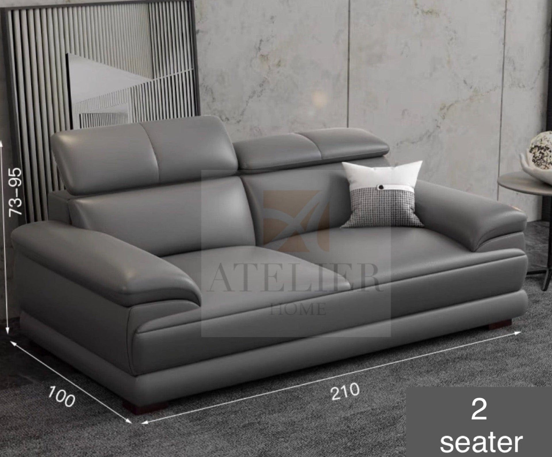 Home Atelier Danzo Sectional Genuine Leather Sofa