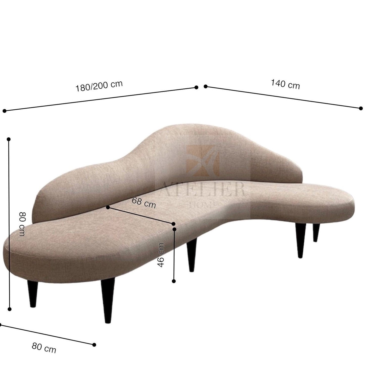 Home Atelier Dari Scratch Resistant Sectional Sofa