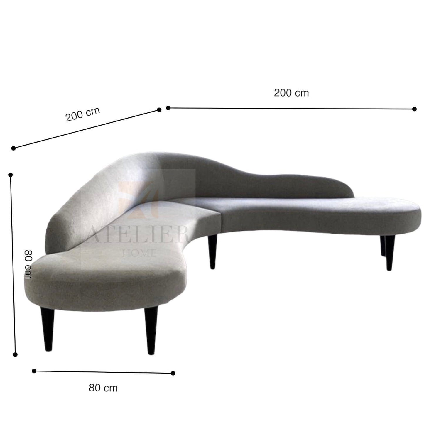 Home Atelier Dari Scratch Resistant Sectional Sofa