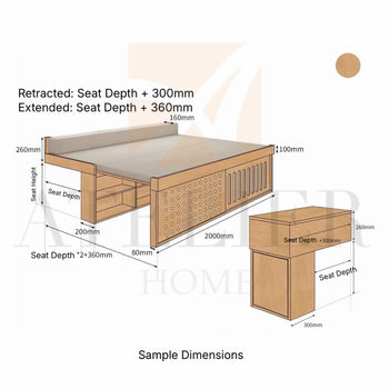 Home Atelier Darien Customise Bay Window Sofa Bed