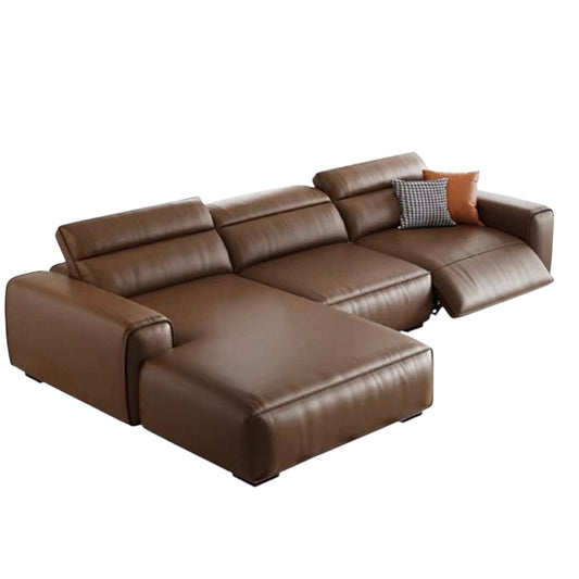 Home Atelier Darren Electric Recliner Leather L-shaped Sofa