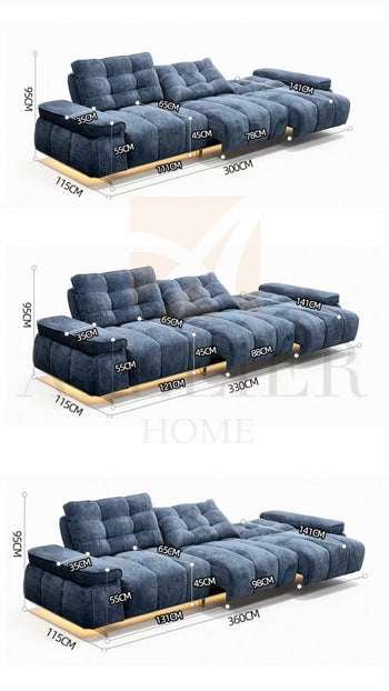 Home Atelier Dendrick Scratch Resistant Electric Extendable Sofa Bed (Copy)