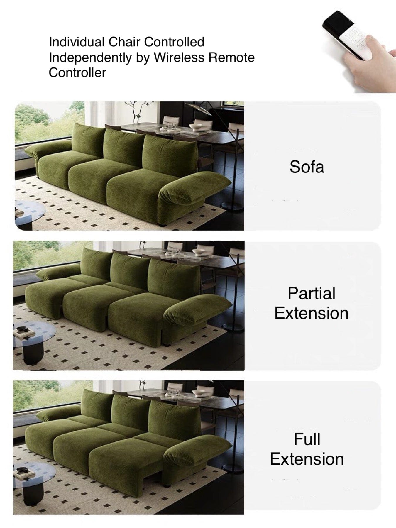 Home Atelier Denise Scratch Resistant Electric Sofa Bed