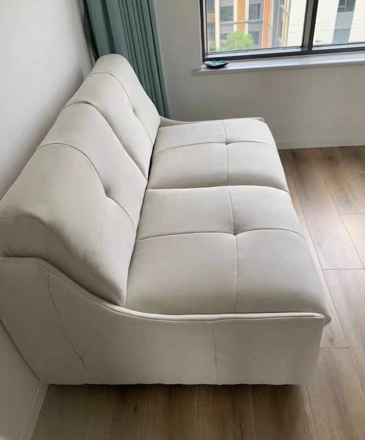 Home Atelier Denna Scratch Resistant Leather-Aire Foldable Sofa Bed with Mattress