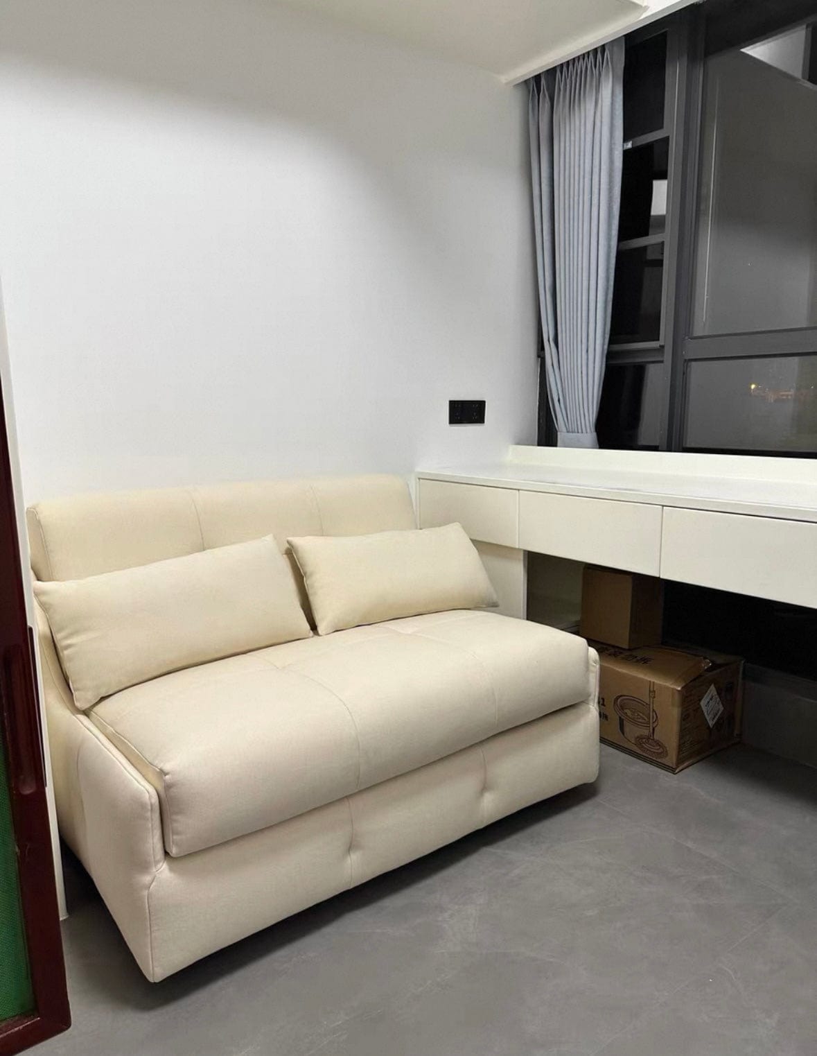 Home Atelier Denna Scratch Resistant Leather-Aire Foldable Sofa Bed with Mattress