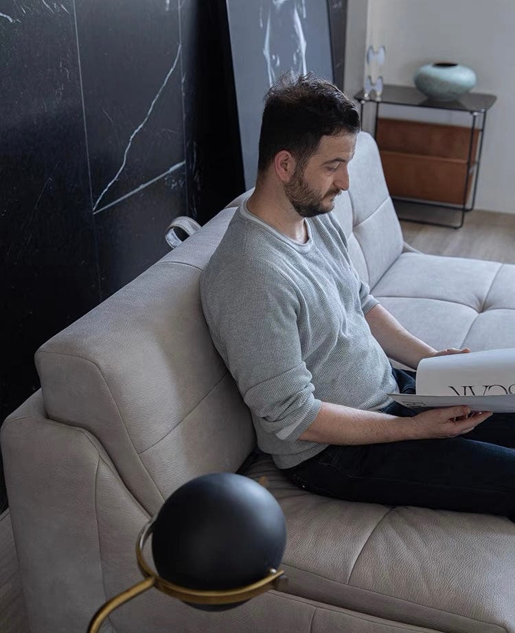 Home Atelier Denna Scratch Resistant Leather-Aire Foldable Sofa Bed with Mattress