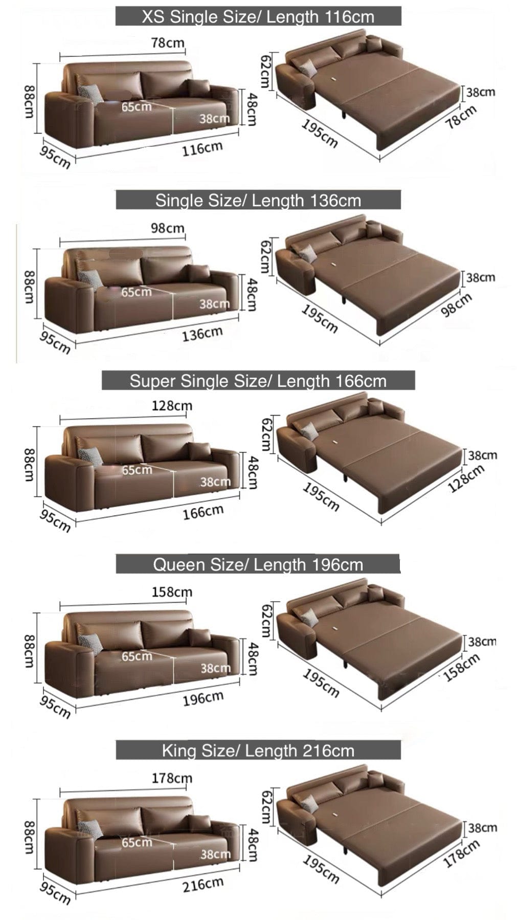 Home Atelier Dillion Electric Sofa Bed