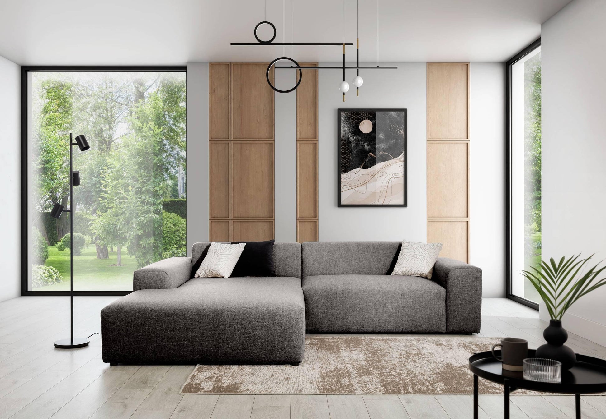 Home Atelier Dolce Scratch Resistant Sectional L-shaped Sofa