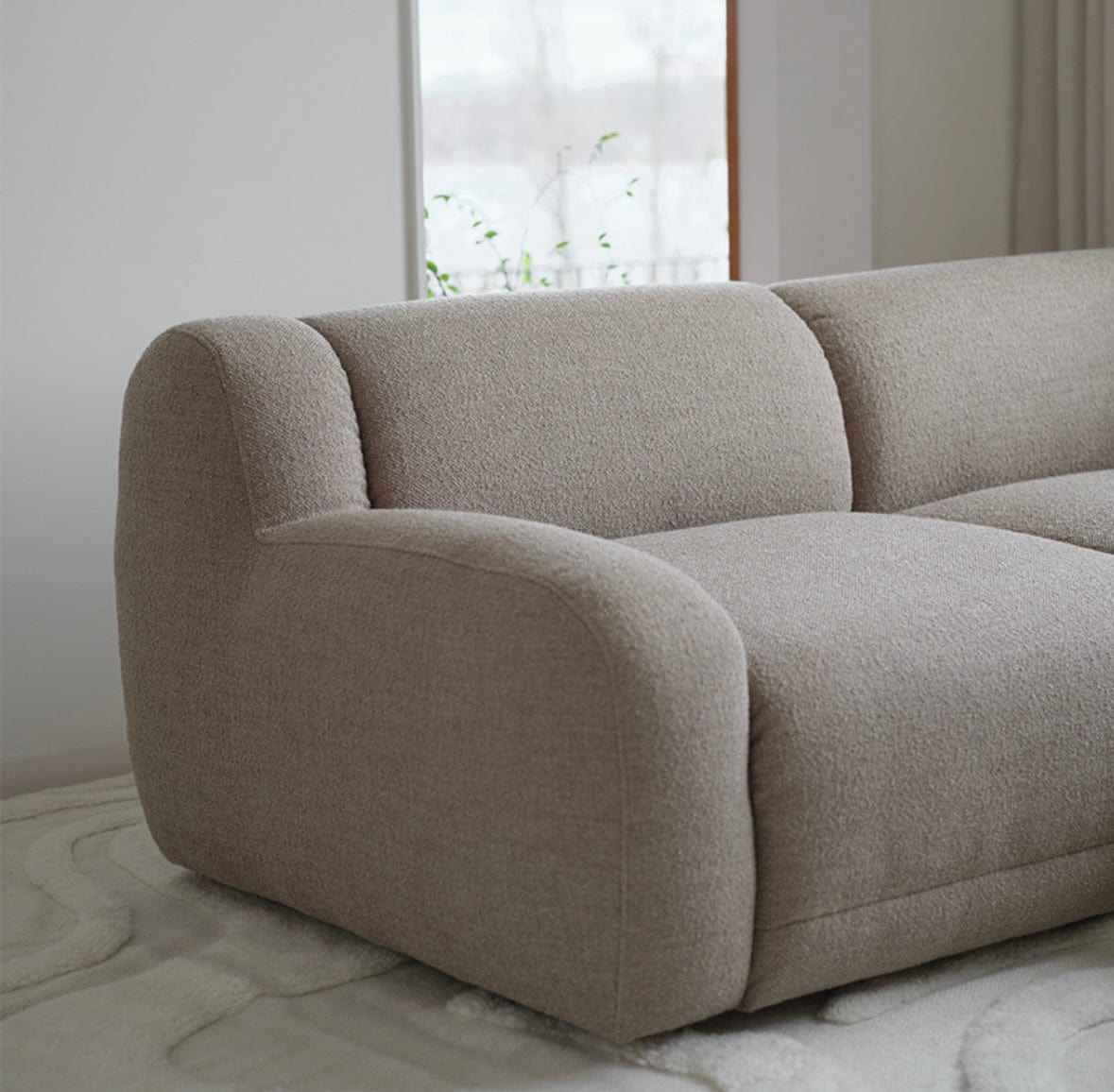 Home Atelier Dorselle Sectional Curve Chaise Sofa