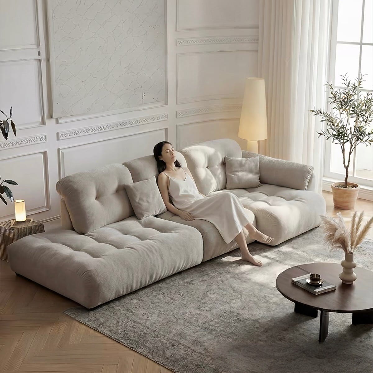 Home Atelier Dorsett Scratch Resistant Backrest Slider Sofa (Copy)